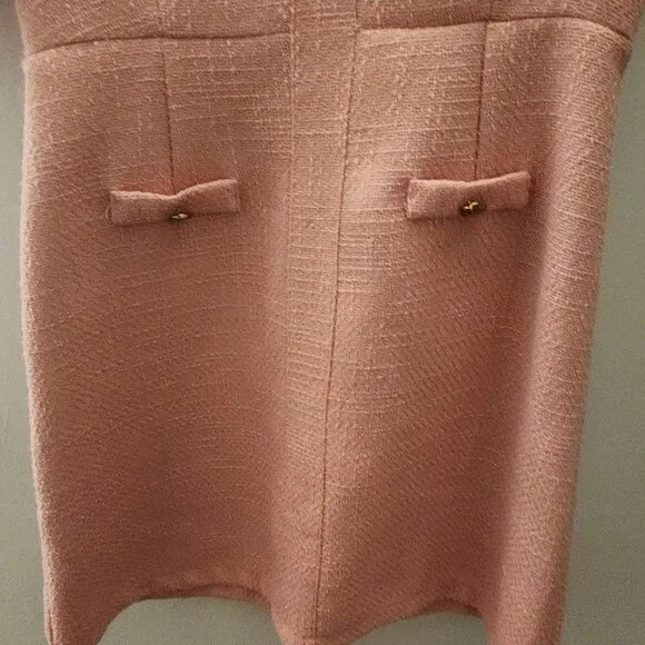 Summer Dress for Women Short Sleeve pink tweed - Picture 8 of 8